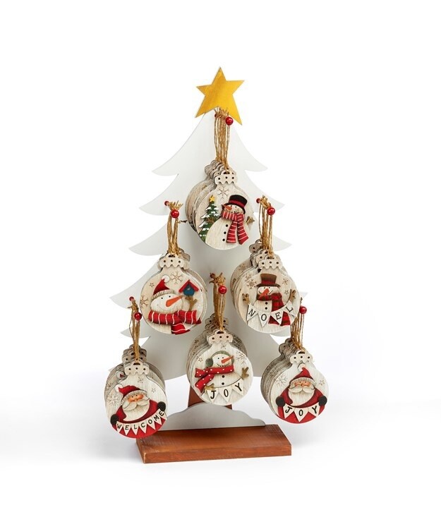 Santa, Snowman Ornament
