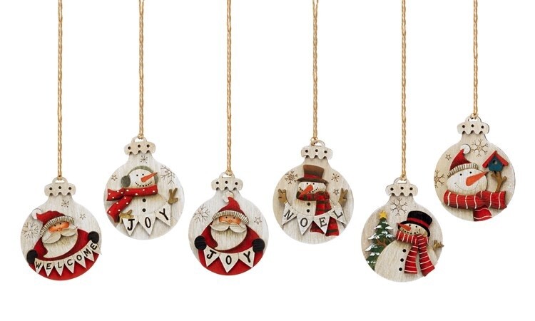 Santa, Snowman Ornament