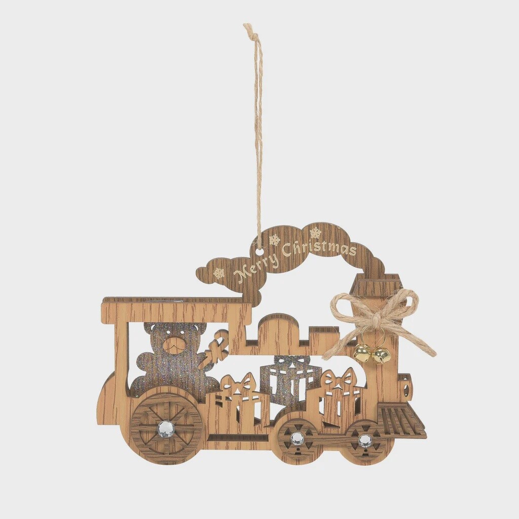Flourish Teddy Train Ornament