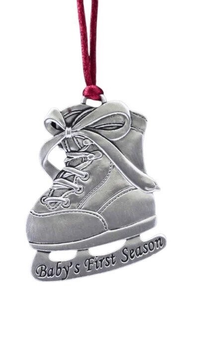 NHL skate Pewter ornament