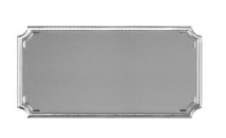 Silver Notched Engraving Plaque 2&quot;x1&quot;
