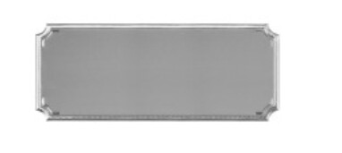 Silver Notched Engraving Plaque 2.5&quot;x1&quot;