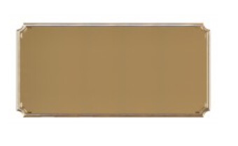 Gold Notched Plaque 3 1/8&quot; x 1.5&quot;
