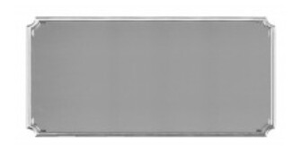 Silver Notched Plaque 3 1/8x1.5&quot;