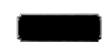Black Notched Engraving Plaque 3 x 1&quot;