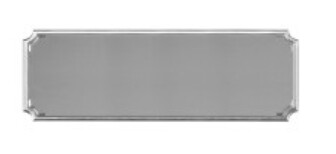 Silver Notched Plaque 3&quot; x 1&quot;