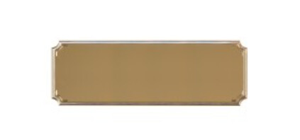 Gold Notched Engraving Plaque 3&quot;x1&quot;