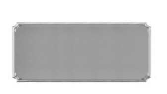 Silver Notched Engraving Plaque 3.5&quot;x1.5&quot;