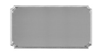 Silver Notched Engraving Plaque 2 5/8&quot;x1 3/8&quot;