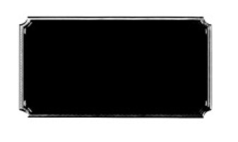 Black Notched Engraving Plaque 2 5/8 x 1&quot;