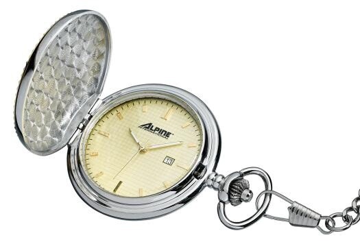 Quartz Two-Tone Gold and Silver Pocket Watch