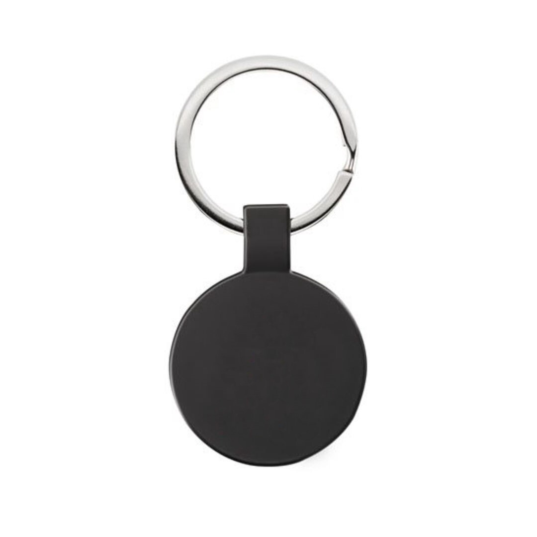 Round Black Signal Key Chain