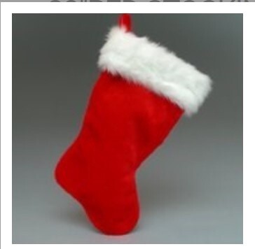 20&quot;RED STOCKING W/RABBIT CUFF