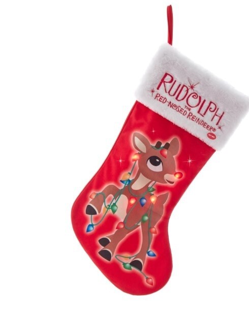 19&quot;RUDOLPH LIGHT-UP STOCKING