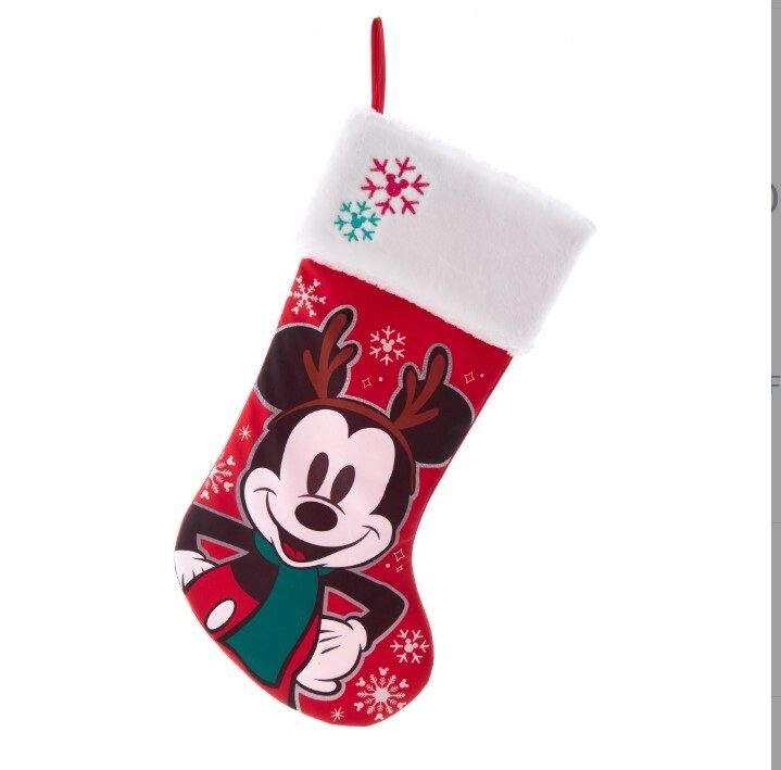 19&quot;MICKEY EMBROIDERED CUFF STOCKING