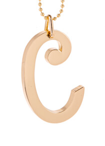 Initially Yours Key Ring  C, Color: GOLD
