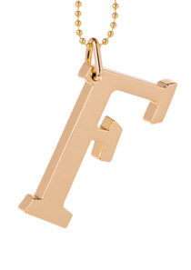 Initially Yours Key Ring  F, Colour: GOLD
