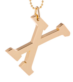 Initially Yours Key Ring X, Color: GOLD