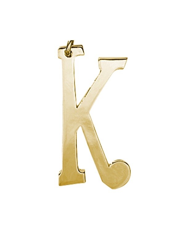 Initially Yours Key Ring K, Colour: GOLD