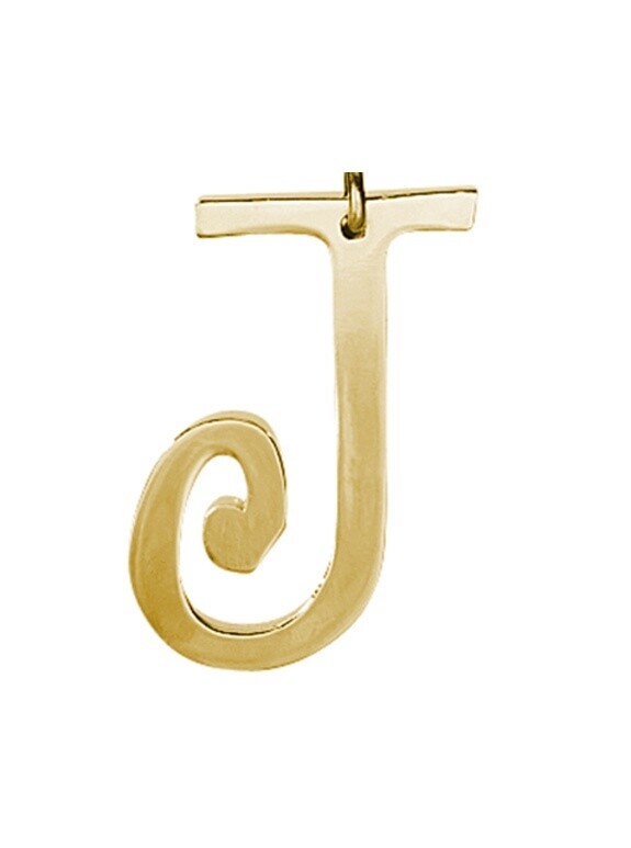 Initially Yours Key Ring J, Colour: GOLD