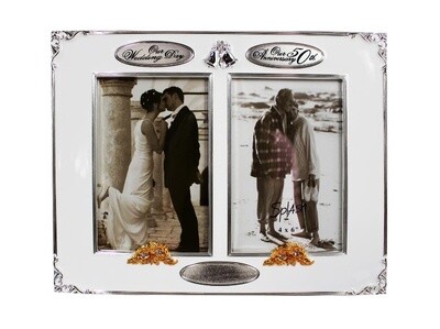 Our Wedding &amp; 50th Anniversary Double Frame