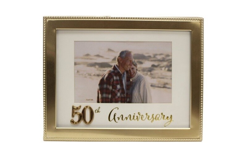 Gold 50th Anniversary Frame - 4x6&quot;