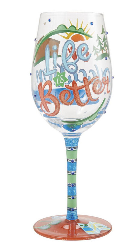 &quot;Life is Better on Vacation&quot; Wine Glass