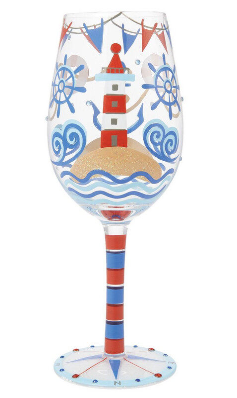 Nautical Boat Wine Glass