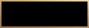 Black Brass w Gold Border Name Plate, 2.75&quot; x 0.875&quot; No Holes