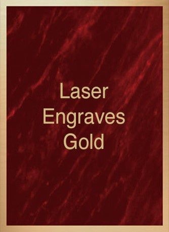Burgundy/Gold Plate - 6x8&quot;