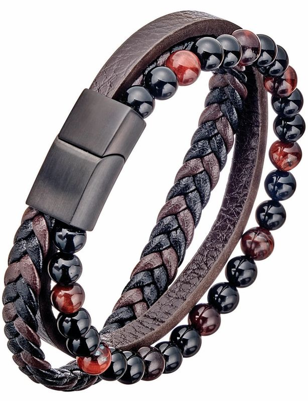 ALPINE Leather &amp; Bead Bracelet