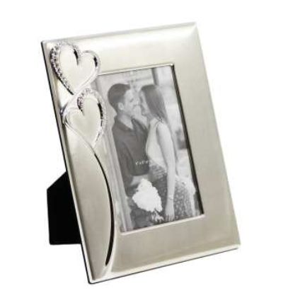 Wedding Frame with Hearts - 4&quot;x6&quot;