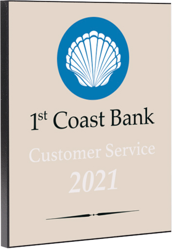 Customizable Plaque - Black Flat Edge 8x10