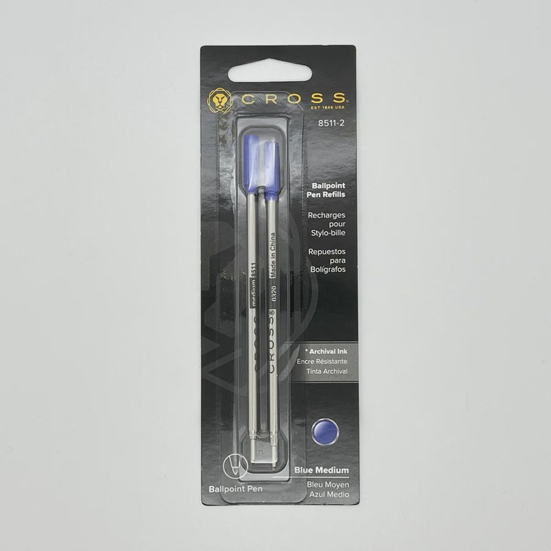 8511-2 Cross Ballpoint Pen Refills Blue Medium