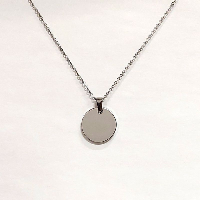 Stainless Steel Circle Necklace - Medium