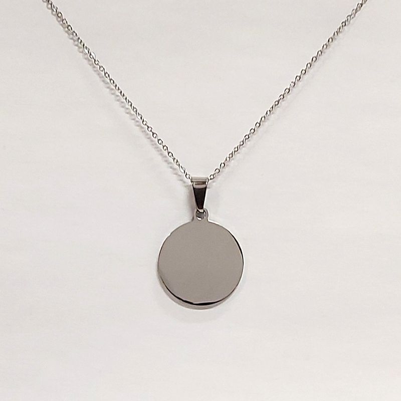 Stainless Steel Circle Necklace - Large