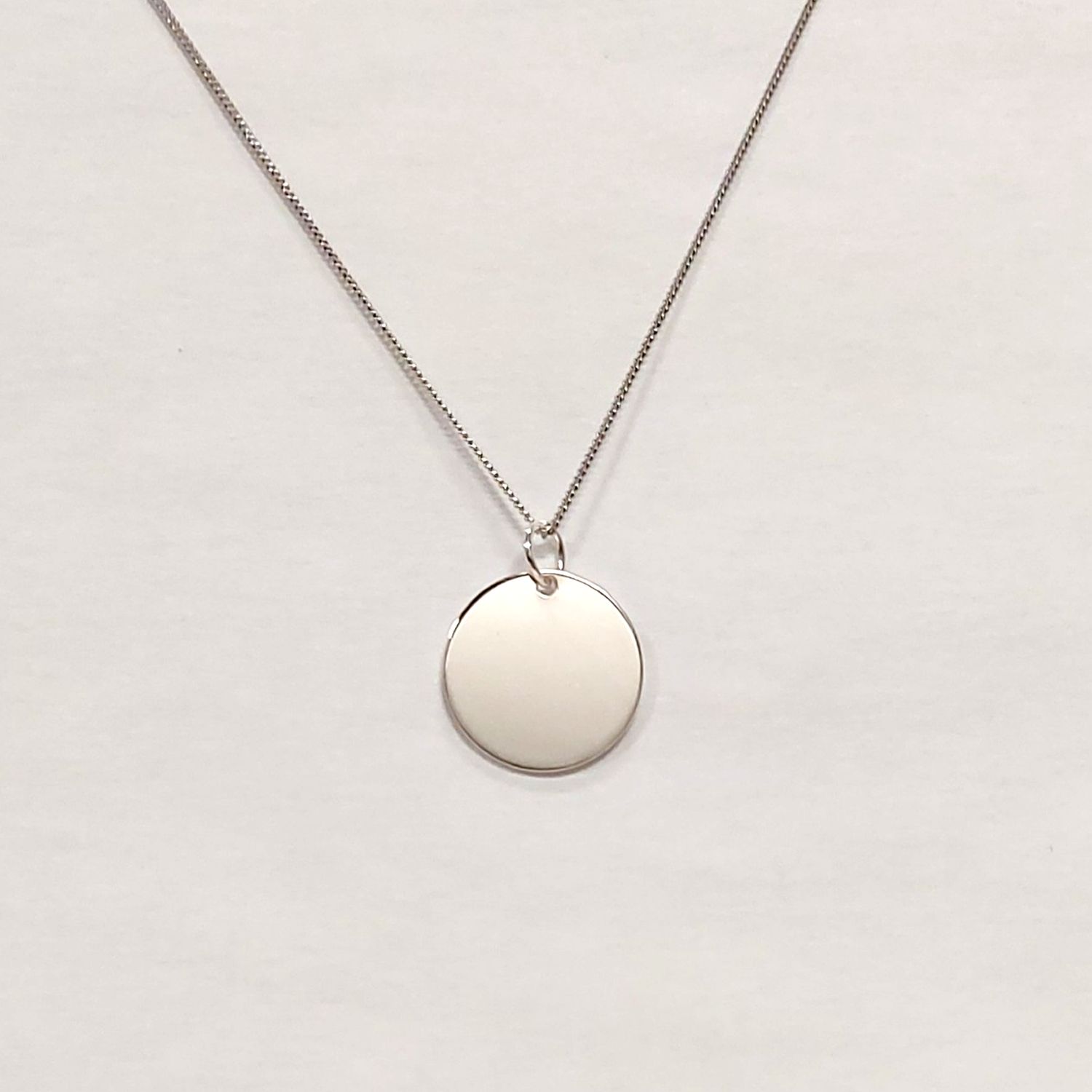 Sterling Silver Circle Necklace -1.5cm