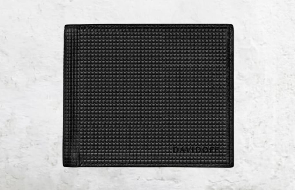 PARIS Small Black Leather Wallet
