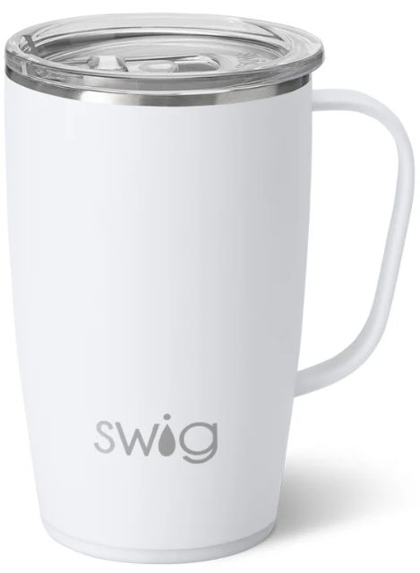 Swig White Travel Mug 18oz