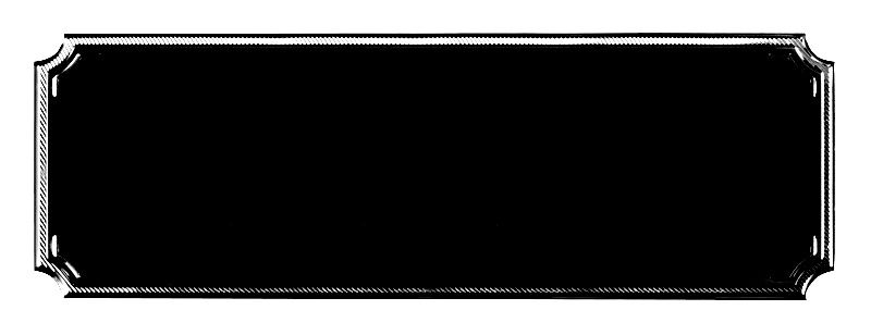 Notched Engraving Plaque - 3" x 1" (Engraving included), Colour: Black