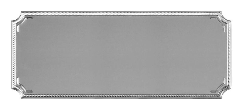 Notched Engraving Plaque - 2.5" x 1" (Engraving included), Colour: Silver