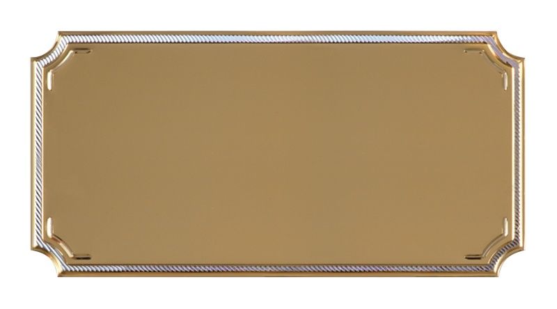 Notched Engraving Plaque - 2"x1", Colour: Gold