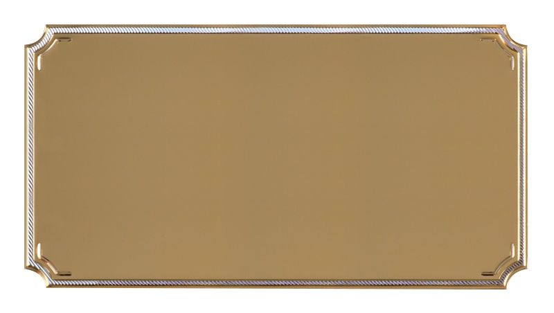 Notched Engraving Plaque - 2 5/8"  x 1 3/8" (Engraving included), Colour: Gold