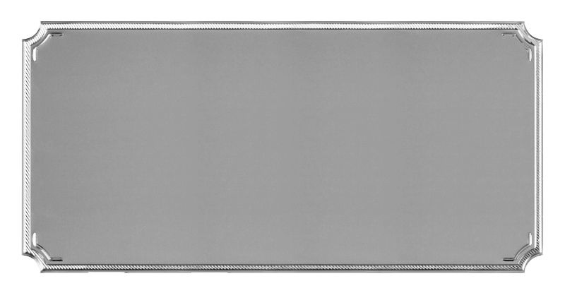 Notched Plaque - 3 1/8" x 1.5", Colour: Silver