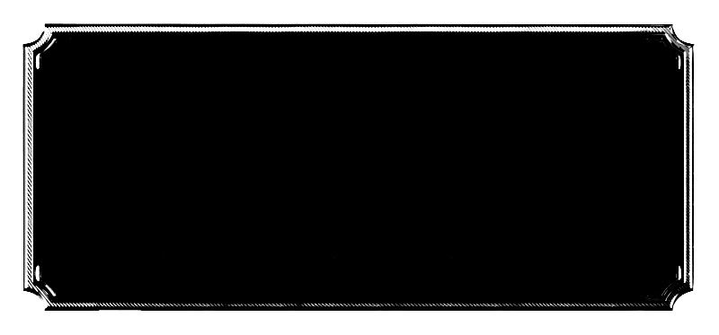 Notched Engraving Plaque 3.5"x 1.5", Colour: Black