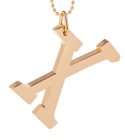 Initially Yours Key Ring X, Color: GOLD