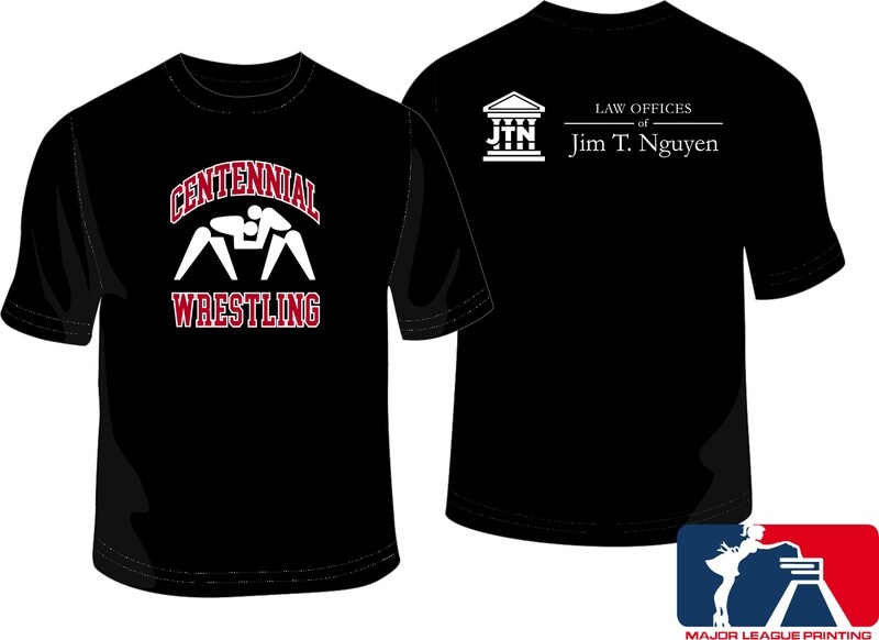 Black Centennial Wrestling T-shirt