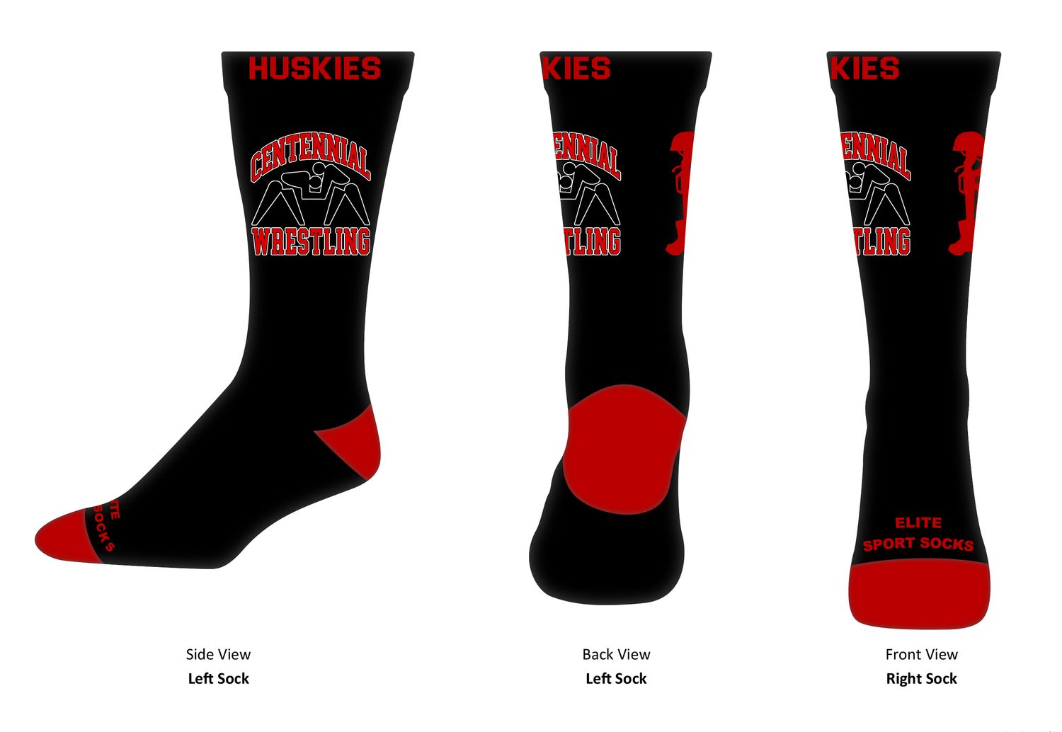 Centennial Wrestling Crew Socks (Pair)