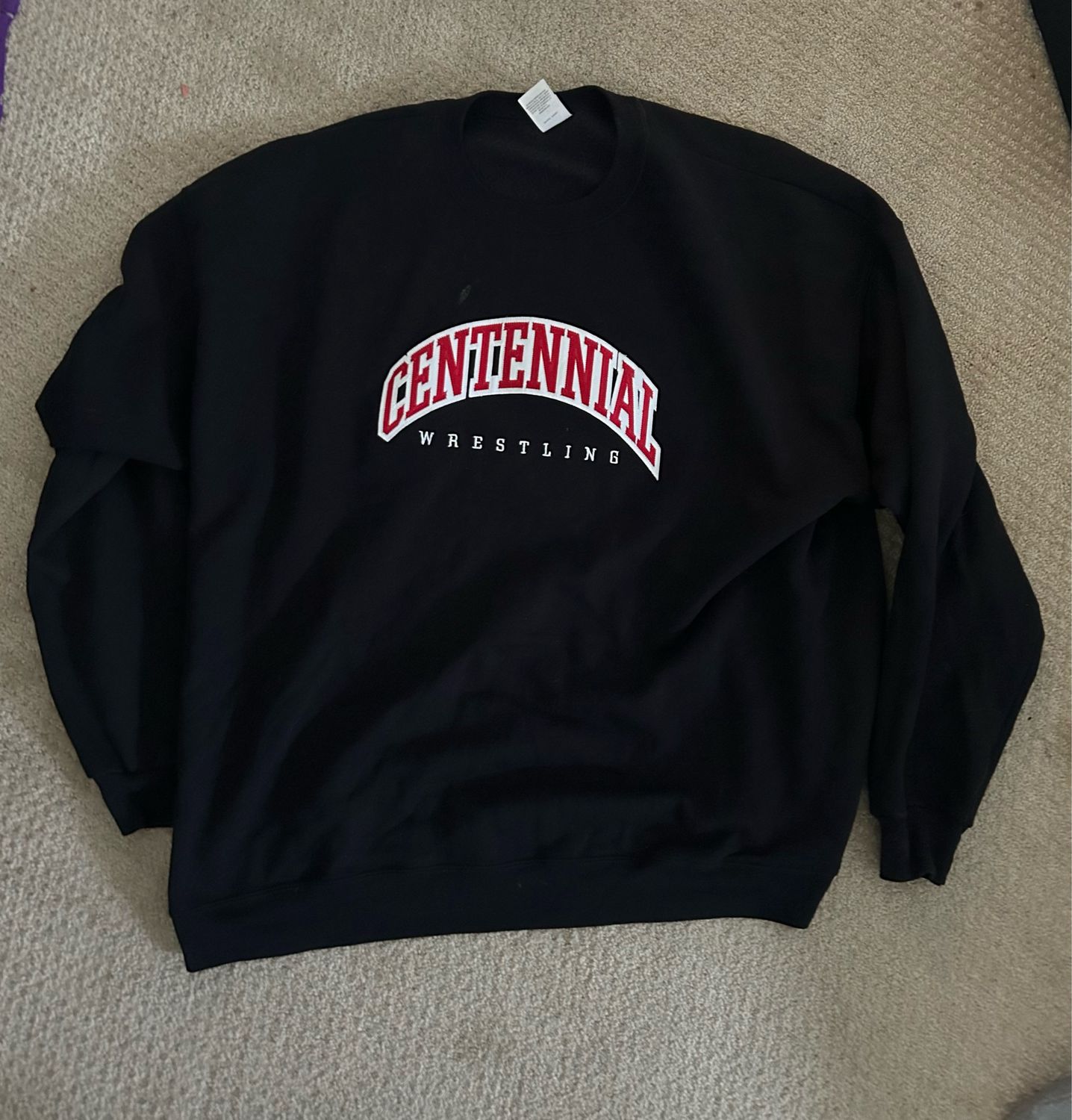 Black Tackle Twill Embroidered Crewneck