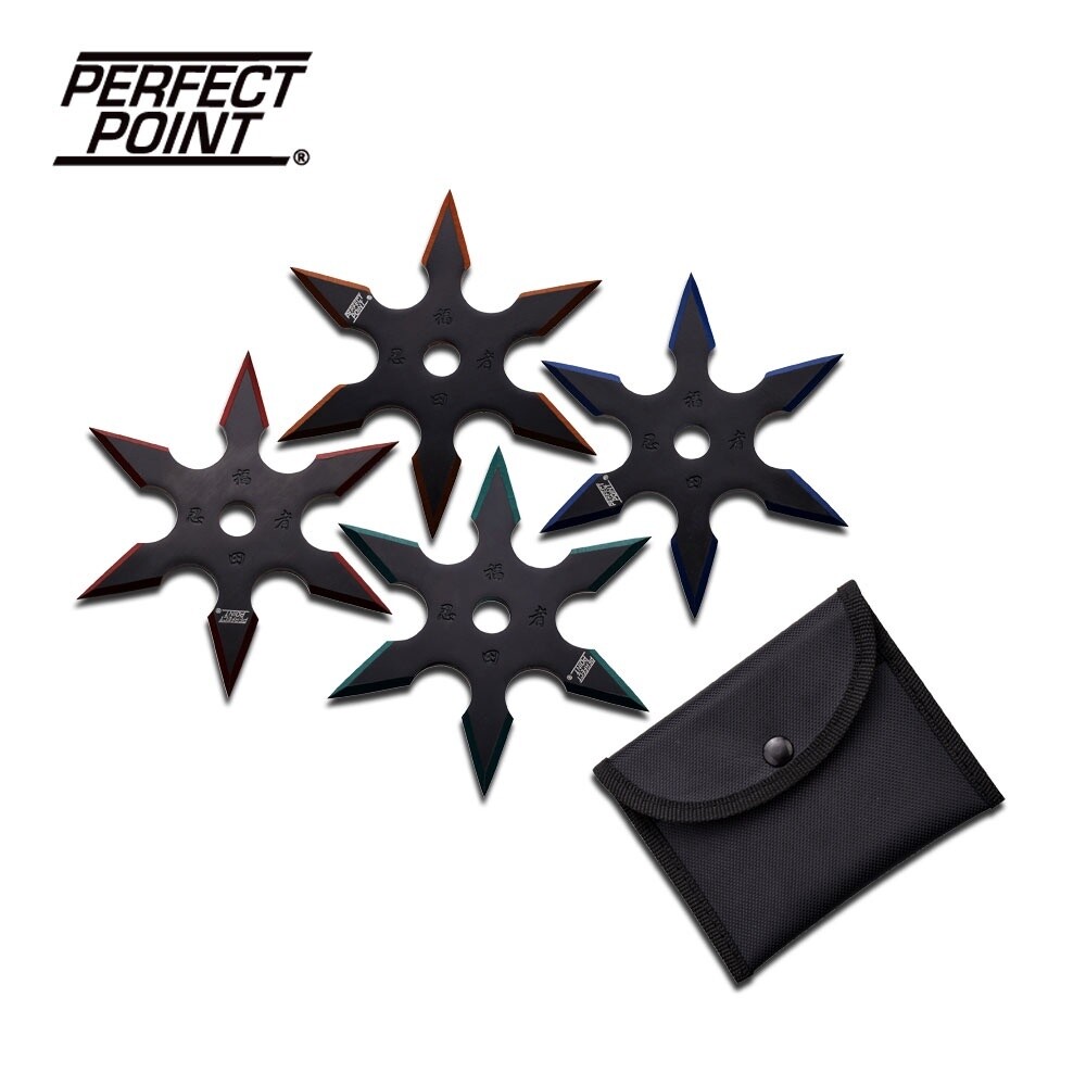 4pc Shuriken Set w/ Pouch